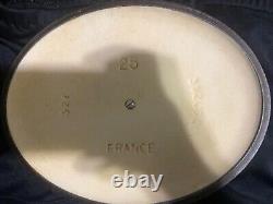 Vintage Le Creuset #25 Oval Dutch Oven Colbalt Blue 3.5 Qt Enamel Cast