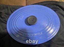 Vintage Le Creuset #25 Oval Dutch Oven Colbalt Blue 3.5 Qt Enamel Cast