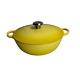 Vintage Le Creuset #26 Enameled Cast Iron Yellow-dutch Oven Braiser-withlid