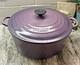 Vintage Le Creuset #28 Dutch Oven 7.25qt Purple Ombr&eacute; Cast Iron France Read L35