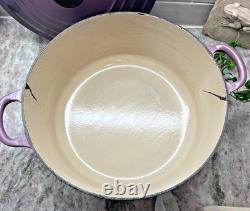 Vintage Le Creuset #28 Dutch Oven 7.25qt Purple Ombré Cast Iron France READ L35