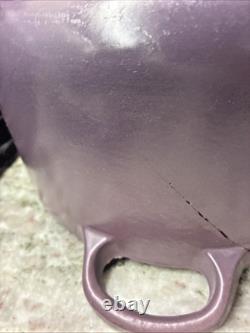 Vintage Le Creuset #28 Dutch Oven 7.25qt Purple Ombré Cast Iron France READ L35