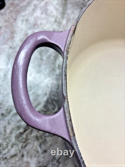 Vintage Le Creuset #28 Dutch Oven 7.25qt Purple Ombré Cast Iron France READ L35