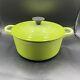 Vintage Le Creuset 2 Quart Dutch Oven Discontinued Color Kiwi See Pics Pretty