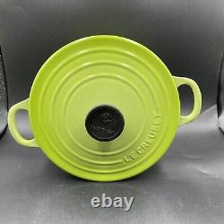 Vintage Le Creuset 2 Quart Dutch Oven Discontinued Color Kiwi See Pics Pretty