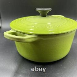 Vintage Le Creuset 2 Quart Dutch Oven Discontinued Color Kiwi See Pics Pretty