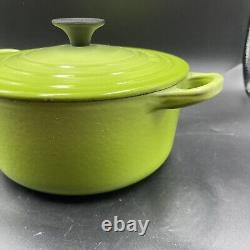 Vintage Le Creuset 2 Quart Dutch Oven Discontinued Color Kiwi See Pics Pretty