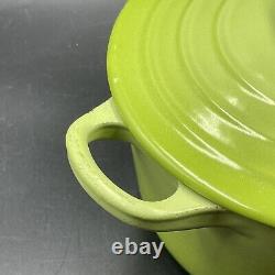 Vintage Le Creuset 2 Quart Dutch Oven Discontinued Color Kiwi See Pics Pretty
