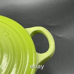 Vintage Le Creuset 2 Quart Dutch Oven Discontinued Color Kiwi See Pics Pretty