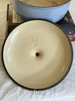 Vintage Le Creuset Blue Dutch Oven Numbered 23 Enzo Mari La Mama