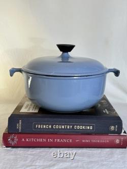 Vintage Le Creuset Blue Dutch Oven Numbered 23 Enzo Mari La Mama