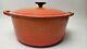 Vintage Le Creuset Dutch Oven 7.25 Qt #28 France Flame Orange Please Read