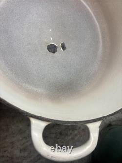 Vintage Le Creuset Dutch Oven 7.25 Qt #28 White READ L32