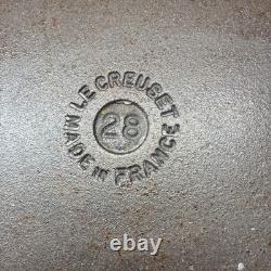Vintage Le Creuset Dutch Oven 7.25 Qt #28 White READ L32