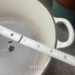 Vintage Le Creuset Dutch Oven 7.25 Qt #28 White READ L32