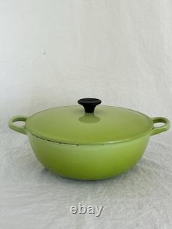 Vintage Le Creuset Dutch Oven Green Number 22 Soup Pot 2.75 QT