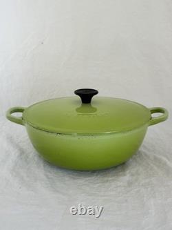 Vintage Le Creuset Dutch Oven Green Number 22 Soup Pot 2.75 QT