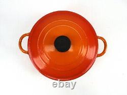 Vintage Le Creuset Dutch Oven Size'E' 4.2L Orange, Pre-Owned