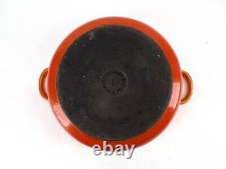 Vintage Le Creuset Dutch Oven Size'E' 4.2L Orange, Pre-Owned