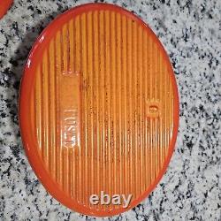 Vintage Le Creuset Dutch Oven With Lid Orange Flame G 7.25 Qt