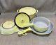 Vintage Le Creuset Dutch Oven Withlid, Sauce Pan #16 Withlid, 2 Skillets, Yellow