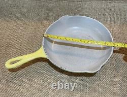 Vintage Le Creuset Dutch Oven withlid, Sauce Pan #16 withlid, 2 Skillets, Yellow