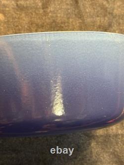 Vintage Le Creuset France Blue Dutch Oven Cast Iron Pot Cookware NO LID As Is