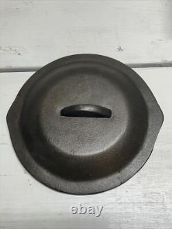Vintage Lodge #6 Self Basting Lid Dutch Oven Cowboy Cast Iron Skillet Cover VHTF