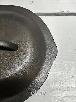 Vintage Lodge #6 Self Basting Lid Dutch Oven Cowboy Cast Iron Skillet Cover VHTF