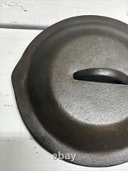 Vintage Lodge #6 Self Basting Lid Dutch Oven Cowboy Cast Iron Skillet Cover VHTF