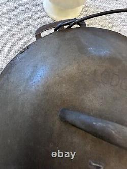 Vintage Lodge #7 Cast Iron Dutch Oven with Basting Lid and Wire Handle