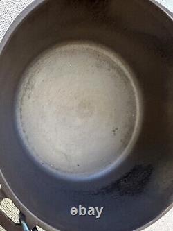 Vintage Lodge #7 Cast Iron Dutch Oven with Basting Lid and Wire Handle