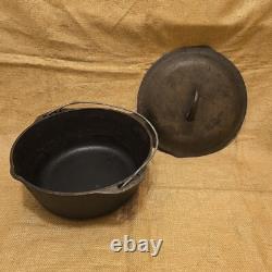 Vintage Lodge Cast Iron #10 DO Dutch Oven With Lid Made In USA