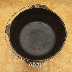 Vintage Lodge Cast Iron #10 DO Dutch Oven With Lid Made In USA