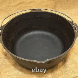 Vintage Lodge Cast Iron #10 DO Dutch Oven With Lid Made In USA