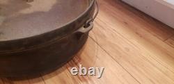 Vintage Lodge Large Cast Iron Dutch Oven Pot 14 C O with Lid 14 Inch 3 Leg