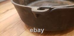 Vintage Lodge Large Cast Iron Dutch Oven Pot 14 C O with Lid 14 Inch 3 Leg