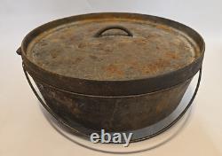 Vintage Lodge Large Cast Iron Dutch Oven Pot 14 C O with Lid 14 Inch Footed Vintage Lodge Large Cast Iron Dutch Oven Pot 14 C O with Lid 14 Inch Footed