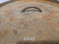 Vintage Lodge Large Cast Iron Dutch Oven Pot 14 C O with Lid 14 Inch Footed