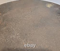 Vintage Lodge Large Cast Iron Dutch Oven Pot 14 C O with Lid 14 Inch Footed