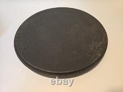 Vintage Lodge Large Cast Iron Dutch Oven Pot 14 C O with Lid 14 Inch Footed