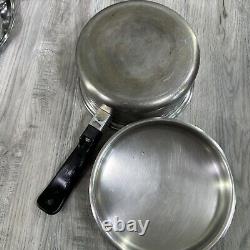 Vintage Lustre Craft Cookware Lot-11 Stainless Steel Pots Dutch Oven Egg Poach