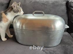 Vintage MAGNALITE 17 Qt Roaster 4269 withLid Cracked but Repaired FRANKENPOT Read