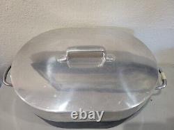 Vintage MAGNALITE GHC 15.5 Anodized Aluminum Roasting Pan Dutch Oven & Lid USA