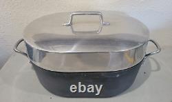 Vintage MAGNALITE GHC 15.5 Anodized Aluminum Roasting Pan Dutch Oven & Lid USA