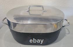 Vintage MAGNALITE GHC 15.5 Anodized Aluminum Roasting Pan Dutch Oven & Lid USA