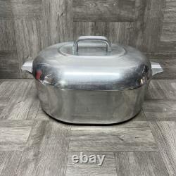 Vintage MAGNALITE GHC 8 Qt / 7.5L Cast Aluminum Oval Roaster Dutch Oven with Lid