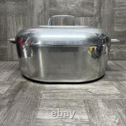 Vintage MAGNALITE GHC 8 Qt / 7.5L Cast Aluminum Oval Roaster Dutch Oven with Lid
