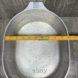 Vintage MAGNALITE GHC 8 Qt / 7.5L Cast Aluminum Oval Roaster Dutch Oven with Lid