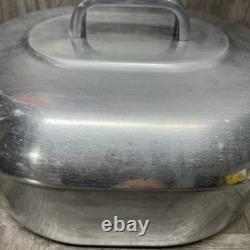 Vintage MAGNALITE GHC 8 Qt / 7.5L Cast Aluminum Oval Roaster Dutch Oven with Lid